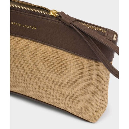 Raffia Bitter Chocolate Wristlet Raffia Clutch