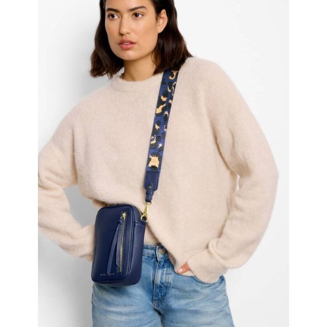 Midnight Blue Hallie Small Crossbody Bag