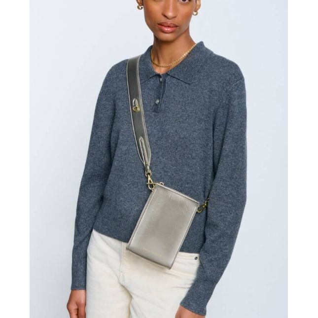 Pewter Avery Slim Crossbody Bag