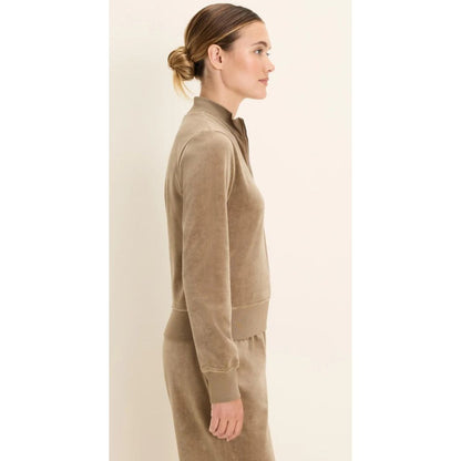 Malt Velour Half Zip Pullover