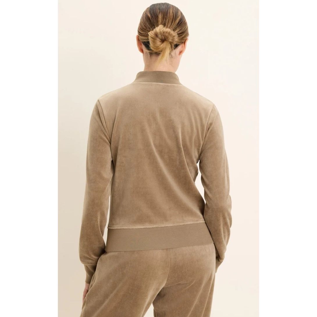Malt Velour Half Zip Pullover