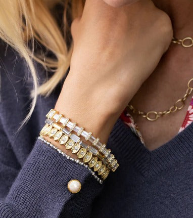 Sparkle Tila Stretch Bracelet Crystal