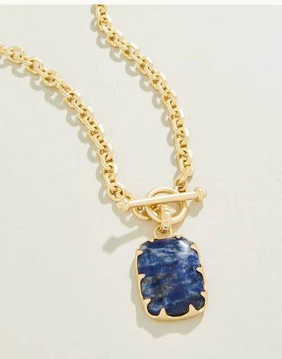 Coralie Toggle Necklace 18" Blue