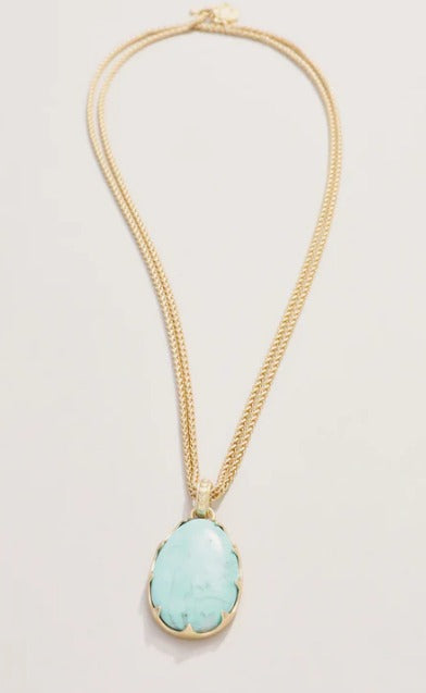 Coralie Necklace 36" Light Turquoise