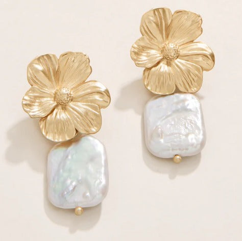 Windflower Pearl Earrings