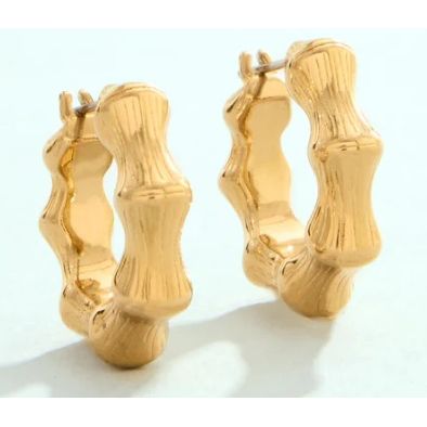 Bamboo Hoop Earrings