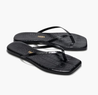 Sable Croc Square Toe Lily