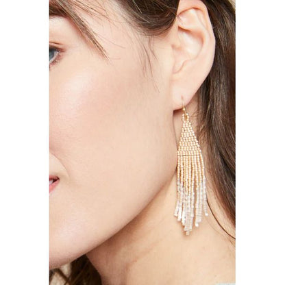 Bitty Bead Earrings Gold/Blush