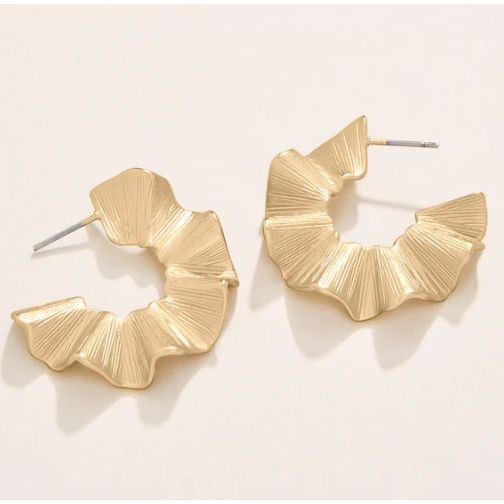 Ruffle Hoop Earrings