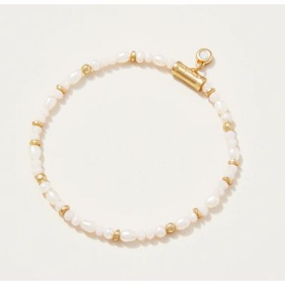 Stretch Bracelet Gold/Pearl