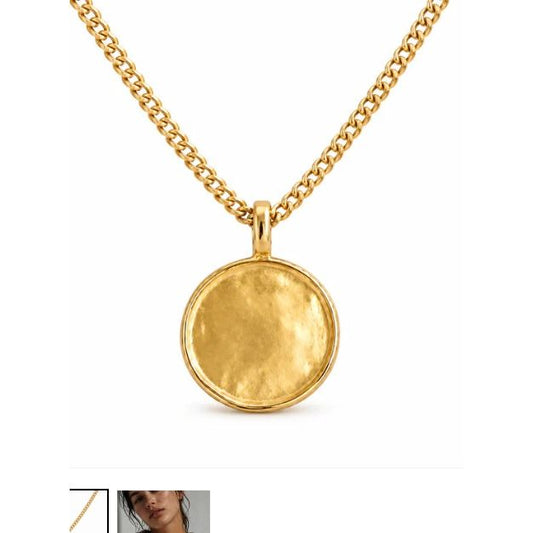Catherine Blank Medallion Pendant Necklace