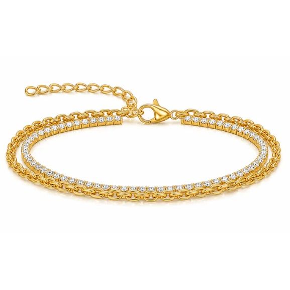 Marten Double Chain Tennis Bracelet