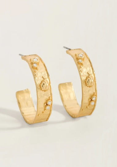 Pine Forest Hoop Earrings