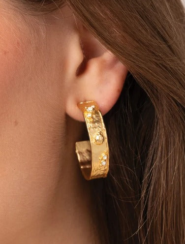 Pine Forest Hoop Earrings