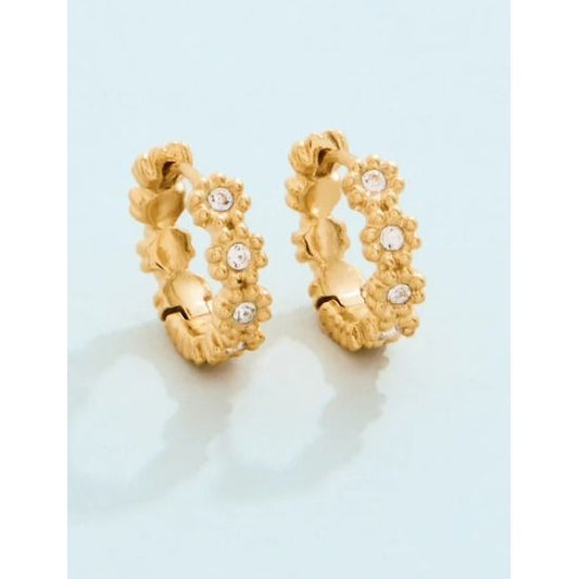 Floret Hoop Earrings 15mm