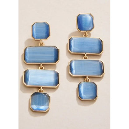 Quad Earrings Optic Blue