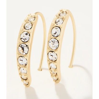 Sparkle Arc Hoop Earrings Small/Crystal