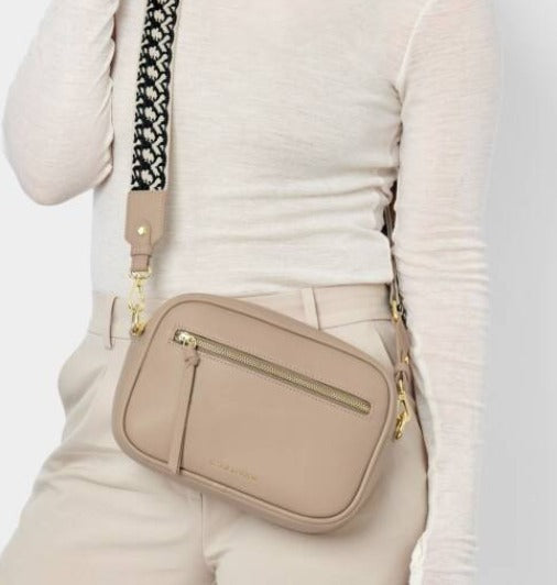 Light Taupe Hallie Crossbody Bag