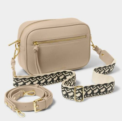 Light Taupe Hallie Crossbody Bag