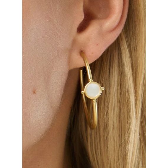 Barony Hoop Earrings 40mm Mother-of-Pearl