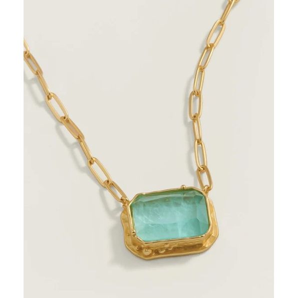 Marion Rectangle Necklace 20" Sea Foam