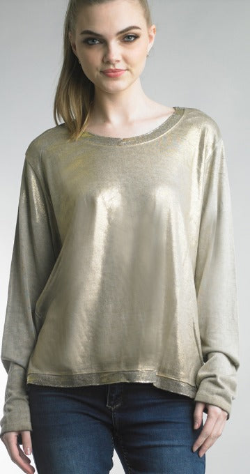 Fango/Gold Sprayed Tee