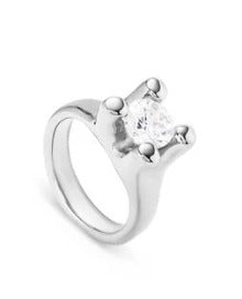 Ring with white cubic zirconia