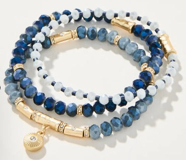 Blue Sparkle Stretch Bracelet