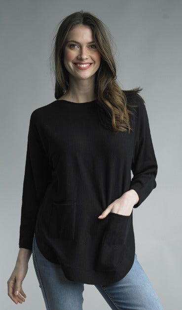 Black Pocket Sweater