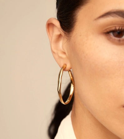 Open hoop earrings