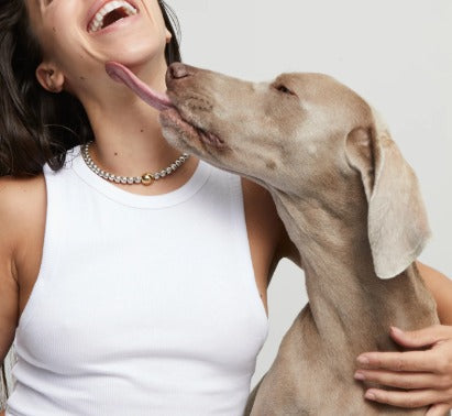 Beaded short necklace with larger central bead