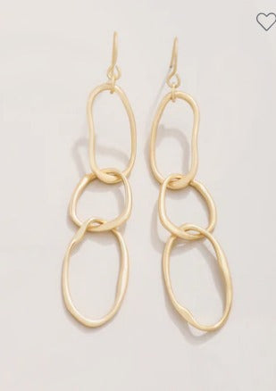 River Club Earrings Gold