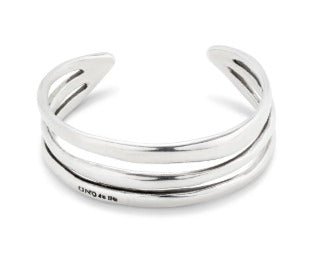 Triple strand cuff bracelet