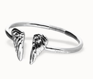 Cuff bracelet with wing detail