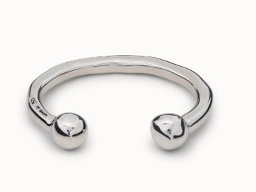 Bangle bracelet with double ball