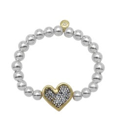 Kristal Abundant Heart Stretch Bracelet