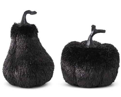 BLACK TEXTURED PUMPKIN
