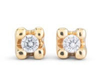 Stud earrings with white cubic zirconia