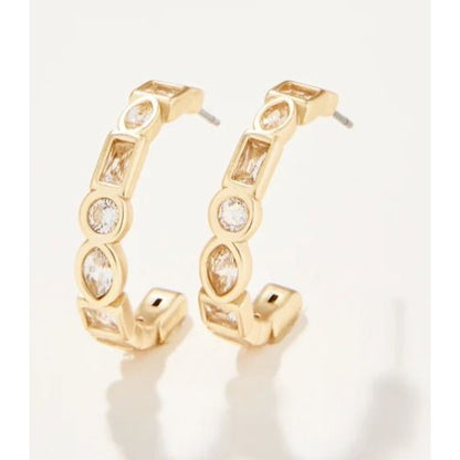 Shine Bright Hoop Earrings Crystal