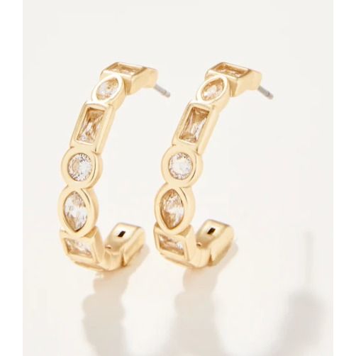 Shine Bright Hoop Earrings Crystal