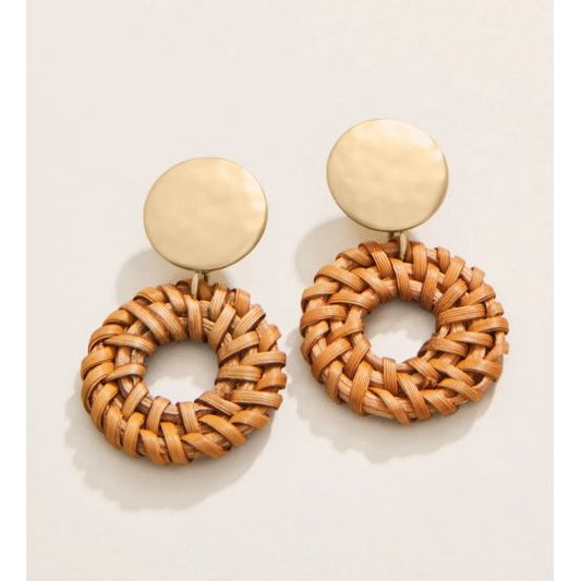 Joanne Wicker Earrings Brown