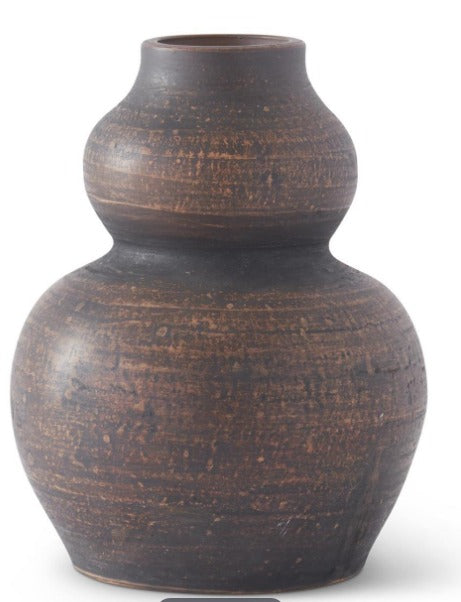 Distressed Black Terracotta Vase