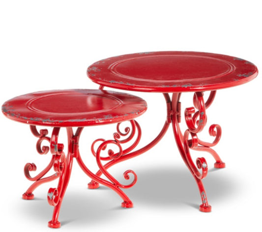 RED DISTRESSED RISER