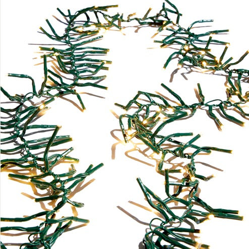 Cluster Glnd Green Wire W/300 White  Light W/Remote
