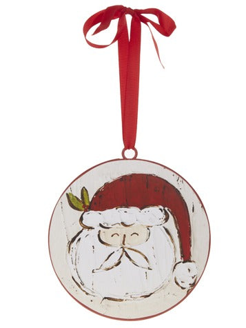 Santa Face Disc Orn