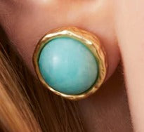 Bauble Stud Earrings Amazonite