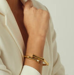 Gold plated bracelet.