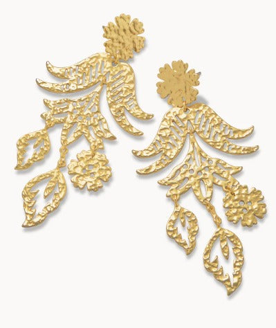 Thistle Chandelier Earrings Gold