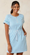 Jovanna Stripe Zip-Front Dress