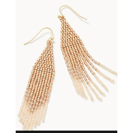 Bitty Bead Earrings Gold/Blush